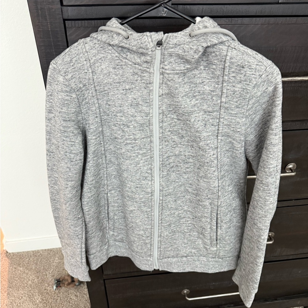 Figs Heather Gray Zip-Up Jacket